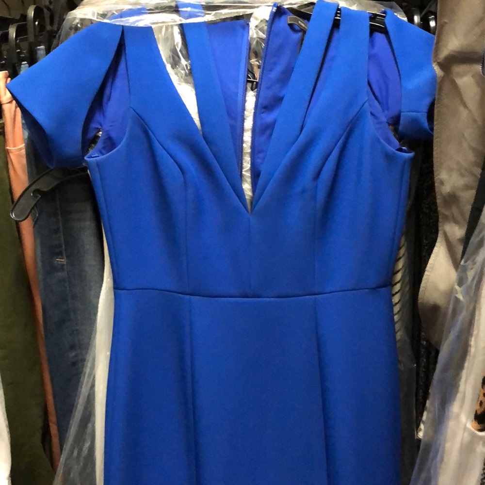 BCBG Royal Blue Formal Gown with cutouts